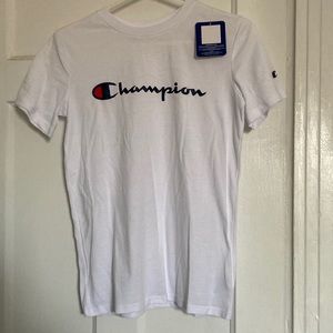 Small White Champion T shirt